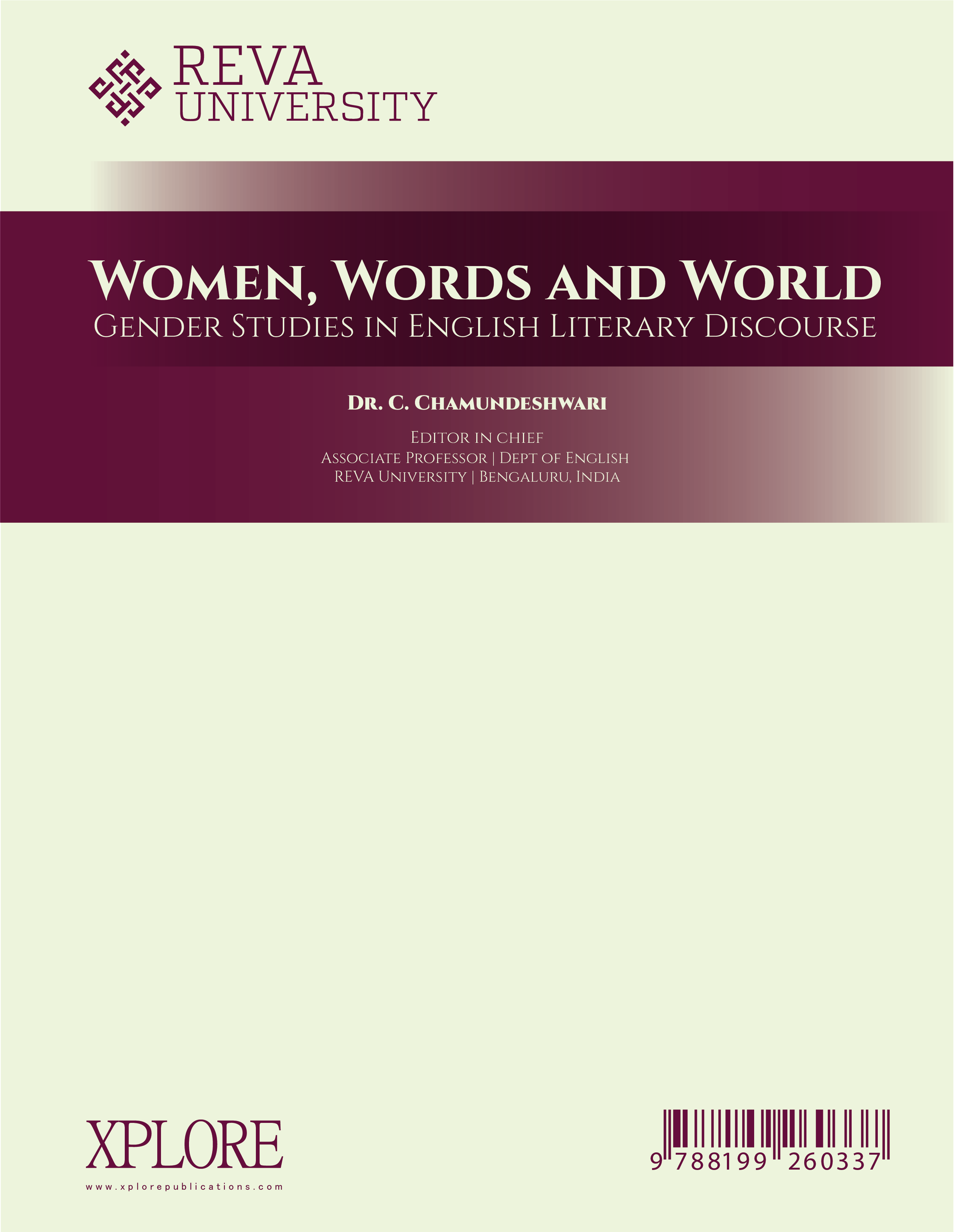 Cover of Women, words and world : Gender Studys in EnglishLiterary discourse